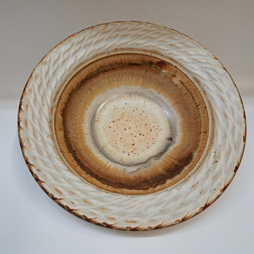Click to view detail for #251235 Bowl 10x3 Brown & Ivory $22